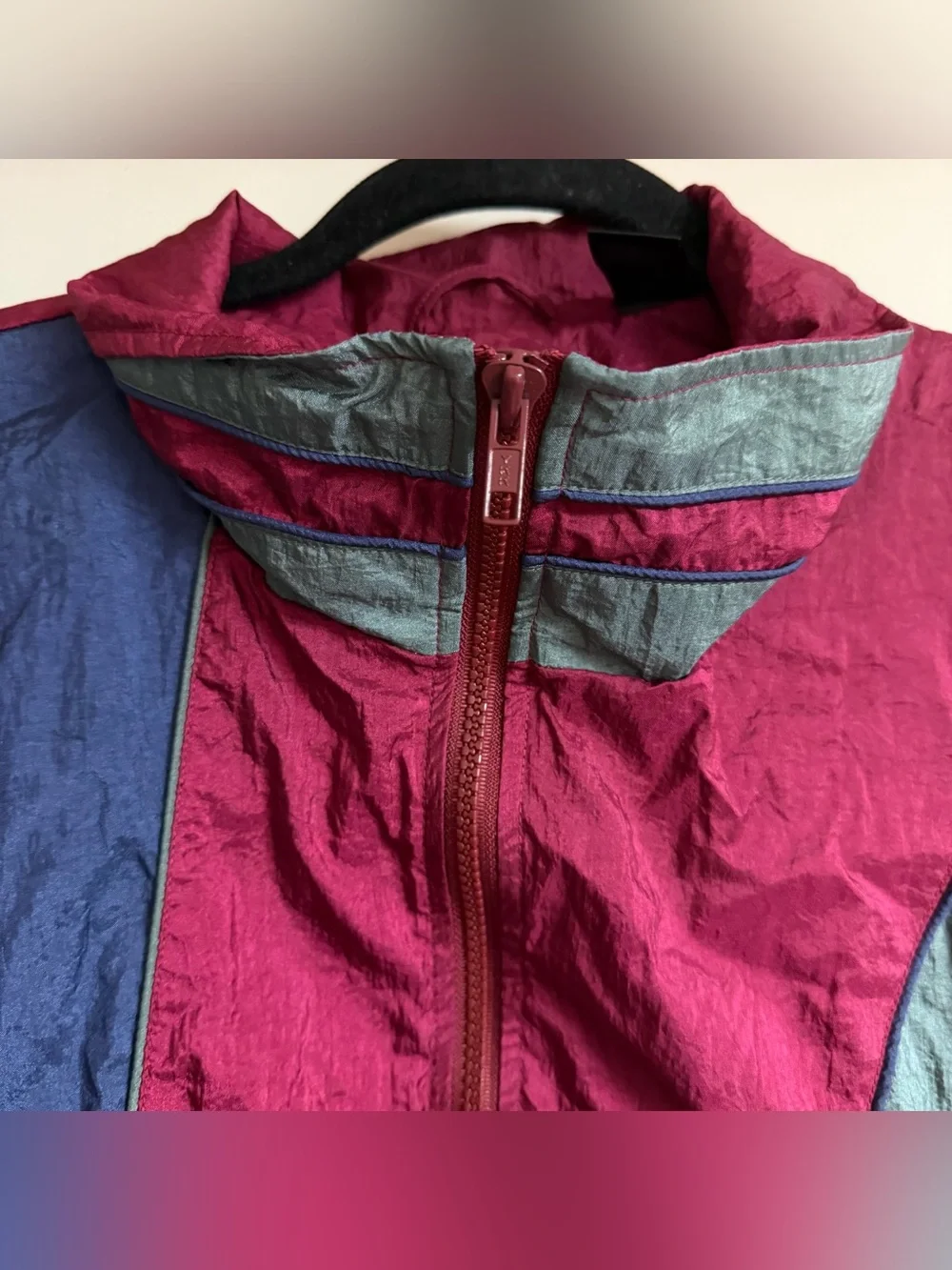 Vintage USA Olympics Colorblock Windbreaker Jacket Size Large